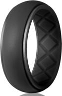 egnaro silicone ring: step edge rubber wedding bands for men - 8.5mm wide, 2.5mm thick - 7/4/1 ring options available logo