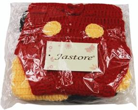 img 1 attached to 🐭 Jastore Baby Photography Prop: Adorable Crochet Knitted Hat and Diaper Costume Set with Mouse Shoes