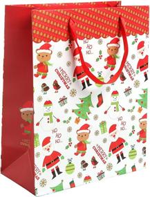 img 2 attached to 🎁 Festive Christmas Party Gift Bags and Tissues (Set of 6) - Santa Claus, Christmas Trees | MyGift