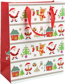 img 1 attached to 🎁 Festive Christmas Party Gift Bags and Tissues (Set of 6) - Santa Claus, Christmas Trees | MyGift