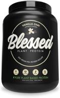 🌿 blessed vanilla chai plant based protein powder – 23g, vegan pea protein powder, all natural, gluten free, dairy free, soy free - 30 servings logo