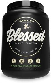 img 4 attached to 🌿 BLESSED Vanilla Chai Plant Based Protein Powder – 23g, Vegan Pea Protein Powder, All Natural, Gluten Free, Dairy Free, Soy Free - 30 Servings