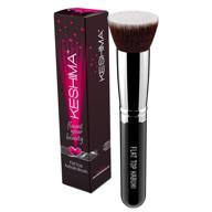 💁 keshima premium flat top kabuki foundation brush - ideal for liquid, cream, and powder makeup - effortless buffing, blending, and face brush for flawless results logo