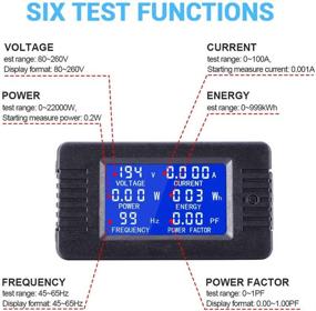 img 3 attached to 🔍 Meticulous MICTUNING AC Digital Multimeter: Accurate 80-260V 0-100A Measurements with Display LCD, Energy Monitoring, and Power Factor Analysis