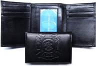 🥊 embossed leather trifold wallet for fighters logo