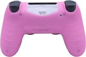 img 2 attached to 🦋 Pink PS4 Controller Skins by RALAN - Silicone Cover Skin Protector Compatible with PS4 Slim and PS4 Pro Controllers (Pink Pro Thumb Grip x 2, Cat + Skull Cap & Cover Grip x 2) - Butterfly Pink Edition