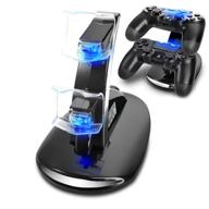 sunky led charging dock stand for playstation 4 regular/slim/pro 🎮 controller - usb gaming console charger and mount cradle for sony ps4 логотип