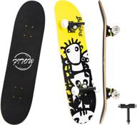 🛹 tongyong fitow beginner skateboards: complete skateboard 31 x 7.88, 7-ply canadian maple, double kick concave standard & tricks skateboards for kids & beginners logo