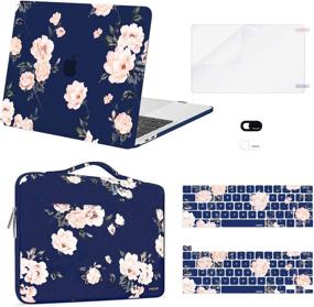 img 4 attached to 🔵 MOSISO MacBook Pro 13 inch Case 2016-2020 Release A2338 M1 A2289 A2251 A2159 A1989 A1706 A1708, Plastic Camellia Hard Shell Case with Bag, Keyboard Skin, Webcam Cover, and Screen Protector, Blue