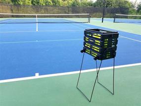 img 1 attached to 🎾 Convenient and Mobile: Tourna Ballport Deluxe Tennis Ball Hopper - Holds 80 Balls with Wheels