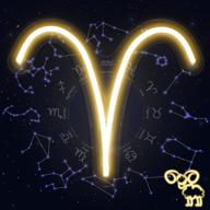 royoce aries neon astrology horoscope логотип