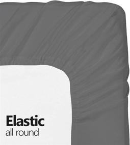 img 1 attached to 🛏️ Soft and Comfy Microfiber Twin XL Fitted Bed Sheets (2-Pack) - Deep Pocket, 15"x80", Perfect for Dorms, Hospitals, and Split King Adjustable Beds - Twin XL Size, Grey
