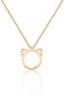 🐱 wusuaned simple purrfection: cat ears pendant necklace for feline fanatics logo