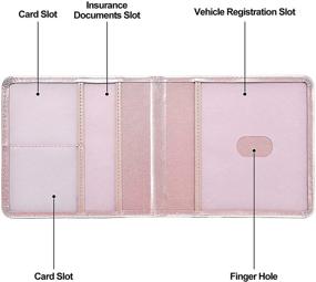 img 2 attached to Держатель документов для автомобиля из кожи - органайзер для автомобильных документов, удостоверения личности, прав и контактной информации в салоне автомобиля - для мужчин и женщин.