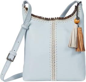 img 1 attached to Sak Huntley Leather Crossbody Chambray