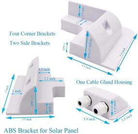 img 1 attached to CMYYANGLIN Solar Panel Mounting Brackets ABS Corner Bracket Kit 7PCS for RVs, Caravans, Vehicles, Camper Vans, Sheds, Garages, Boats – Drill-Free Installation, White