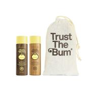 sun bum cleanse and condition travel bundle: tsa approved hair kit for moisturizing and refreshing on-the-go care, shampoo and conditioner for all hair types logo