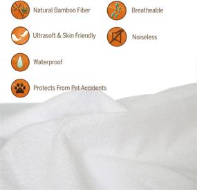 img 1 attached to Experience the Ultimate Sleep Support with Run2Bed Premium Bamboo Mattress Protector: Breathable, Noiseless Comfort for Split Cal King, Waterproof Fabric for Cool, Restful Nights - Ideal for Adults or Kids (2 Protectors)