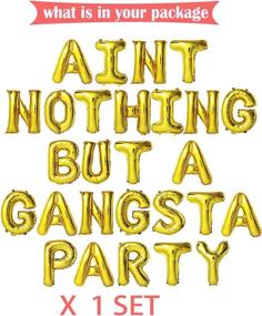 img 3 attached to 🎉 Gold Gangsta Party Letter Balloon Banner for 90s Disco Themed Parties - Hip Hop & Gangster Birthday Decorations, 90s Balloons & Supplies