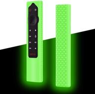 📺 glowgreen silicone protective case for nvidia shield tv pro/4k hdr remote controller - shockproof skin & battery bumper logo