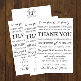 img 1 attached to 🎉 Deluxe Wedding Thank You Package: 50 Place Cards, Rehearsal Dinner Table Sign, Menu Setting Notes & More!