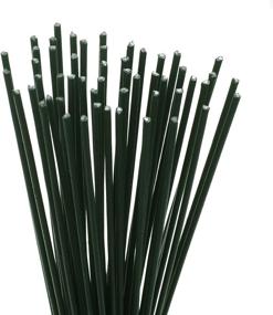 img 2 attached to 🌿 COSMOS Pack of 50 PCS Dark Green Floral Plant Stakes for Handmade DIY Craft, 12 Inch – Artificial Flower Stub Stem