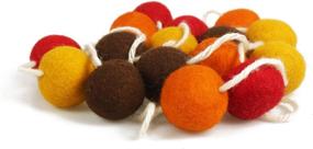 img 1 attached to 🍁 Festive Fall Thanksgiving Felt Ball Garlands - Party Supplies & Decorations for Thanksgiving - Fall Thanksgiving Pom Pom Garlands for Versatile Use - Ideal for Home, Office, School & Outdoor Décor - 32 Balls (35mm)