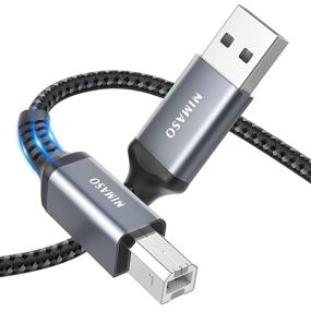img 4 attached to High-Speed 10FT/3M NIMASO USB 2.0 Printer Cable | Type A to Type B Scanner Cord Compatible with HP, Canon, Epson, Dell, Lexmark, Brother, Xerox, Samsung, and More