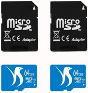 📸 высокоскоростная microsd-карта 2 в 1 с адаптером - fattydove 64 гб, совместима с камерами наблюдения wyze, ip-камерами безопасности (64 гб u1) логотип