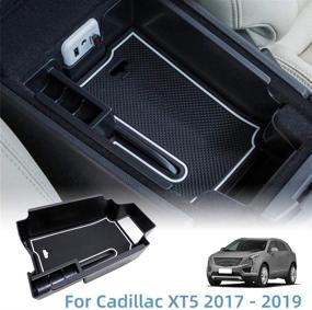 img 4 attached to Организуйте свой Cadillac XT5 с лотком для хранения в центральной консоли Vesul - идеально подходит для моделей 2017-2019