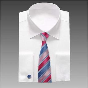 img 2 attached to Striped Designer Cufflinks 👔 for Boys' Neckties - H5091