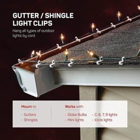 img 2 attached to 🎄 Christmas Light Clips - Set of 200 Mini Light Clips for Christmas Lights - Easy Gutter and Shingle Clips - Hanging Outdoor Lights Made Simple - USA Made - No Tools Required