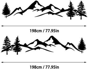 img 2 attached to 🏞️ Отражающийся наклейка автомобиля для гор и лесов - 2 шт виниловых наклейки для кемпера, дома на колесах, трейлера, дверной панели, бампера и боковой наклейки.