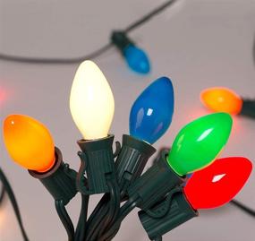 img 1 attached to 🎄 SkrLights C7 Multi-Color Christmas Light Bulbs: 25-Pack Outdoor String Light Replacement Bulbs - C7 Ceramic, 5W, C7/E12 Candelabra Base
