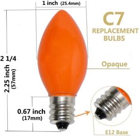 img 3 attached to 🎄 SkrLights C7 Multi-Color Christmas Light Bulbs: 25-Pack Outdoor String Light Replacement Bulbs - C7 Ceramic, 5W, C7/E12 Candelabra Base