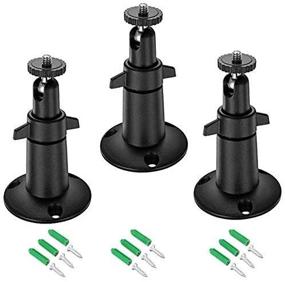 img 3 attached to 📹 Adjustable Metal Wall/Ceiling Mount for Arlo Pro/2/3/Ultra, eufyCam E, Stick Up Cam Battery, and Other Cameras with 1/4 Screw Head - Indoor/Outdoor Compatibility (3-Pack)