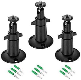 img 2 attached to 📹 Adjustable Metal Wall/Ceiling Mount for Arlo Pro/2/3/Ultra, eufyCam E, Stick Up Cam Battery, and Other Cameras with 1/4 Screw Head - Indoor/Outdoor Compatibility (3-Pack)