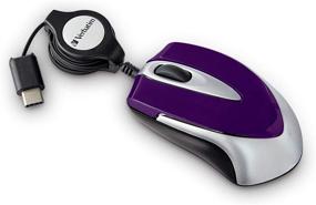 img 4 attached to Verbatim USB-C Mini Optical Travel Mouse - Purple: Compact and Portable Solution for On-the-Go Productivity