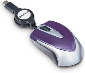 img 2 attached to Verbatim USB-C Mini Optical Travel Mouse - Purple: Compact and Portable Solution for On-the-Go Productivity