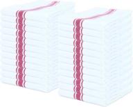 🧦 arkwright herringbone kitchen towels (15x25): 100% cotton dish towel, tea towels - red, set of 1 logo