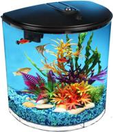 🐠 koller products 3.5-gallon aquarium with power filter, led lighting and 1-year filter cartridge supply, clear logo