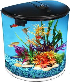 img 4 attached to 🐠 Koller Products 3.5-Gallon Aquarium with Power Filter, LED Lighting and 1-Year Filter Cartridge Supply, Clear