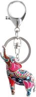 luckeyui multicolor elephant keychain keyring logo