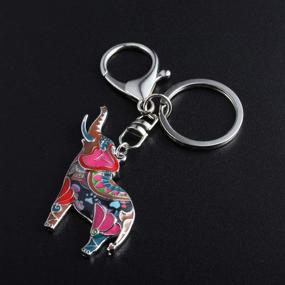 img 3 attached to Luckeyui Multicolor Elephant Keychain Keyring