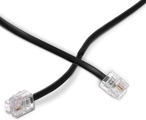 img 3 attached to 📞 100ft Phone Line Cord - Modular Telephone Extension Cable - 2 Conductor (2-pin, 1-line) - Perfect for FAX, AIO, and Other Machines - Black