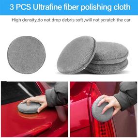 img 1 attached to 🚗 Complete 9-Piece Car Cleaning Kit: Microfiber Wash Mitt, Towels, Wax Applicator, Wheel Brush & Sponge - Ideal Automotive Cleaning Tools