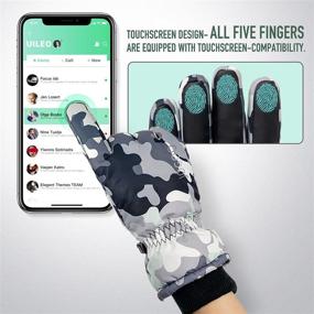 img 1 attached to 🧤 Winter Snow Gloves for Men Women, Outdoor Ski Gloves Waterproof & Windproof with Touchscreen Technology - Ideal Cold Weather Gloves