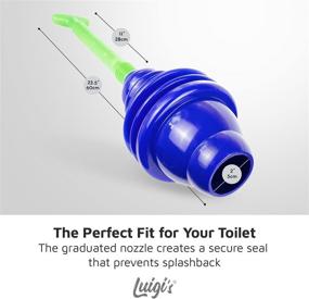img 1 attached to 🚽 Luigi's Toilet Plunger: Ultimate Unblocker for All Toilets with Powerful Bellows Action (2020 Heavy Duty Version)