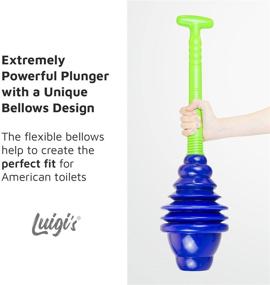 img 3 attached to 🚽 Luigi's Toilet Plunger: Ultimate Unblocker for All Toilets with Powerful Bellows Action (2020 Heavy Duty Version)