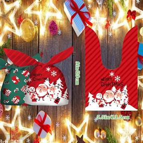 img 3 attached to 🎁 100 Pcs Christmas Candy Bag: Festive Treat Bags for Christmas Parties & Weddings (Assorted Prints)